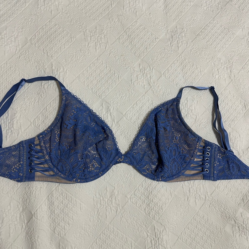 Pretty Blue Victorias Secret lace bra